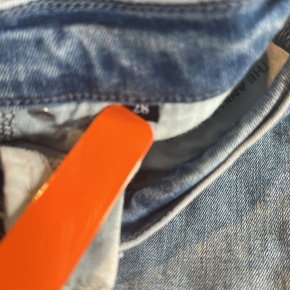 7FAM the Ankle Skinny blue jeans faded look w multiple pockets stretchy fabric - Picture 10 of 11